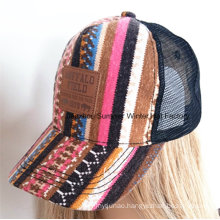 Applique Embroidery Embossed Buckle Cotton Twill Baseball Cap